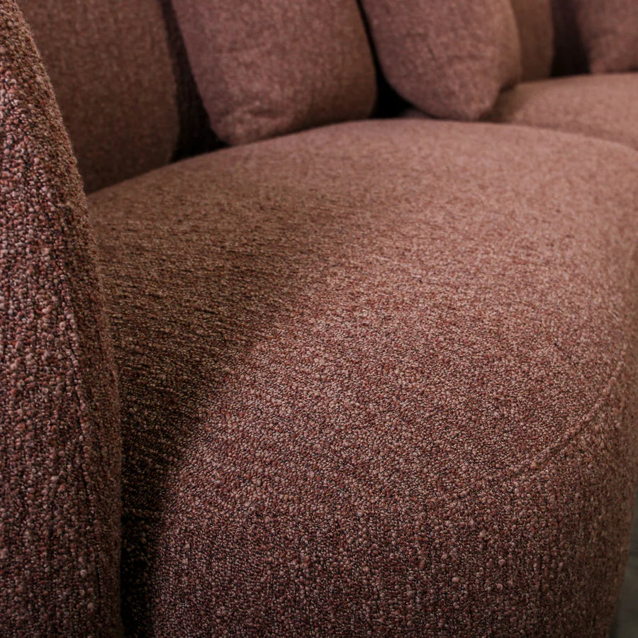 Close-up of a brown textured sofa