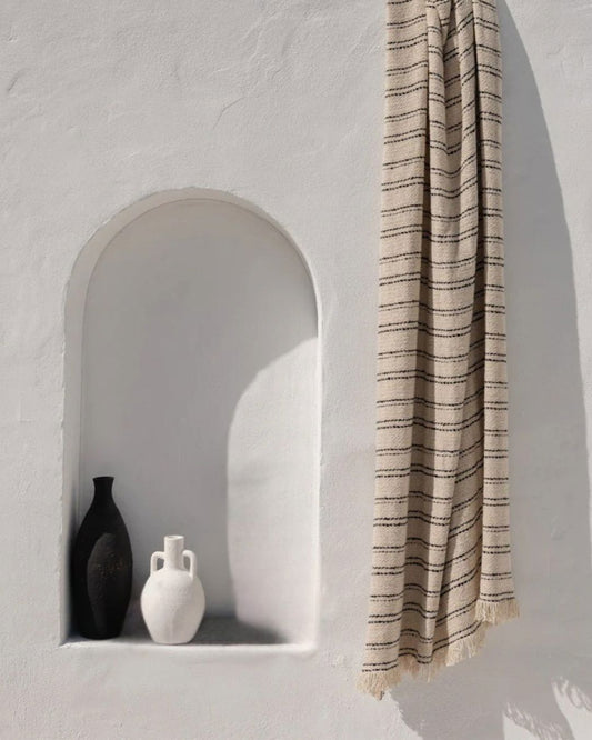 Alba Throw – Natural & Black Stripe Sun Republic 