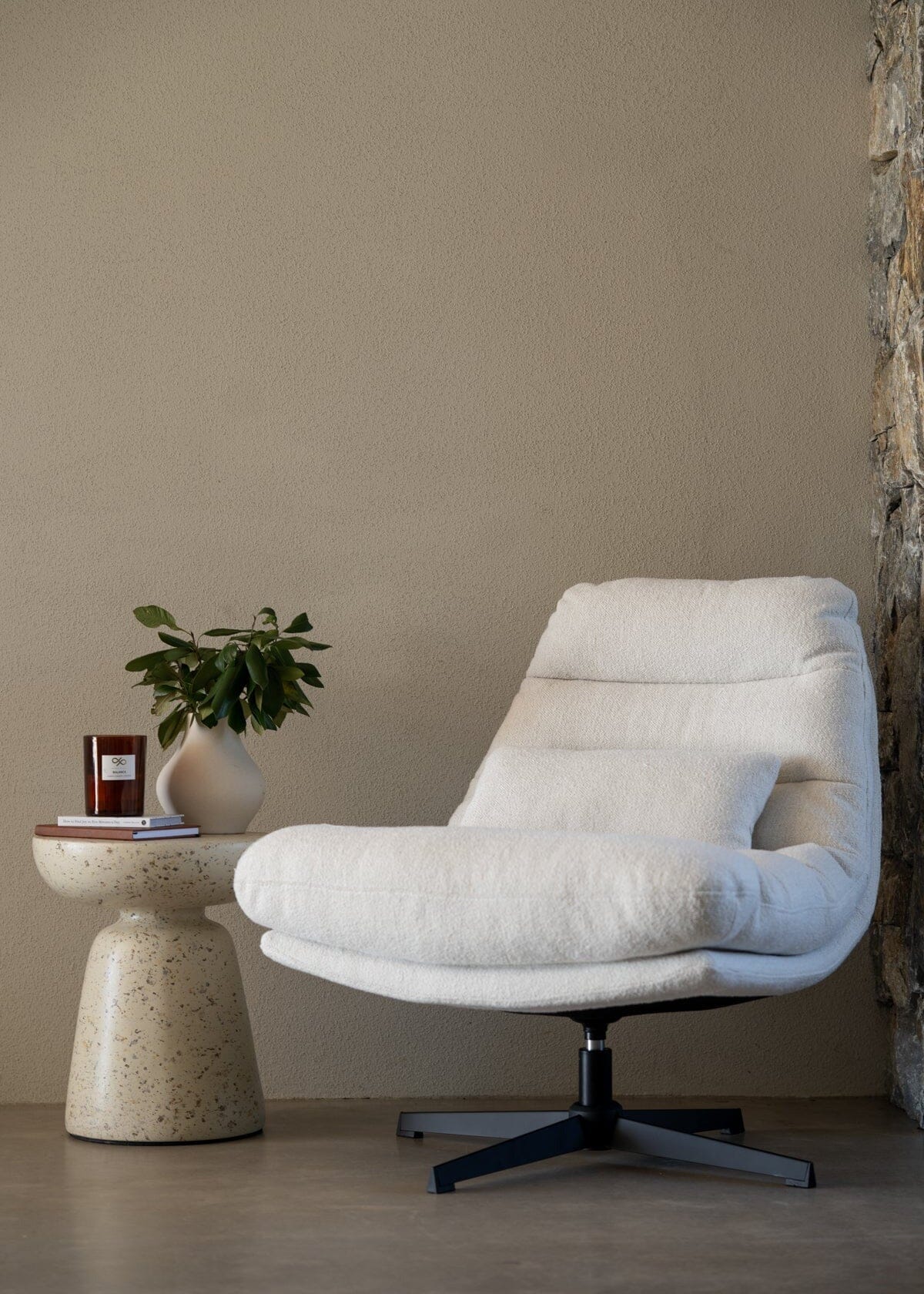 Alfred Swivel Chair – Natural Upholstery Abide 