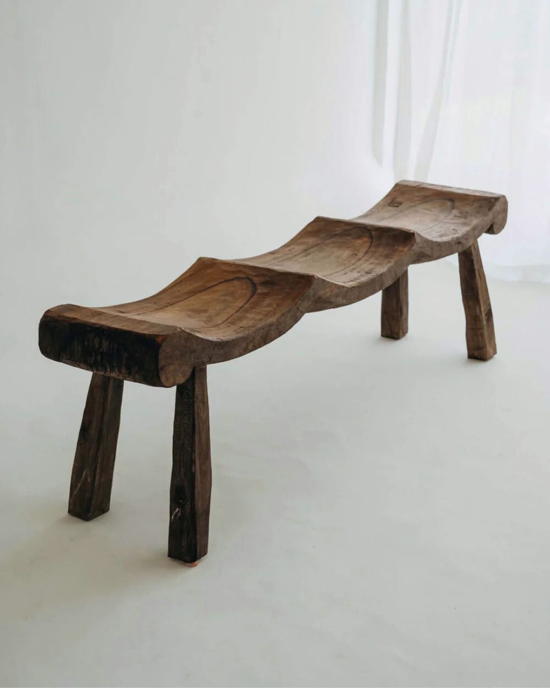 Alvarez Natural Aged Teak Bench (2 & 3 Seater) Blacksalt 