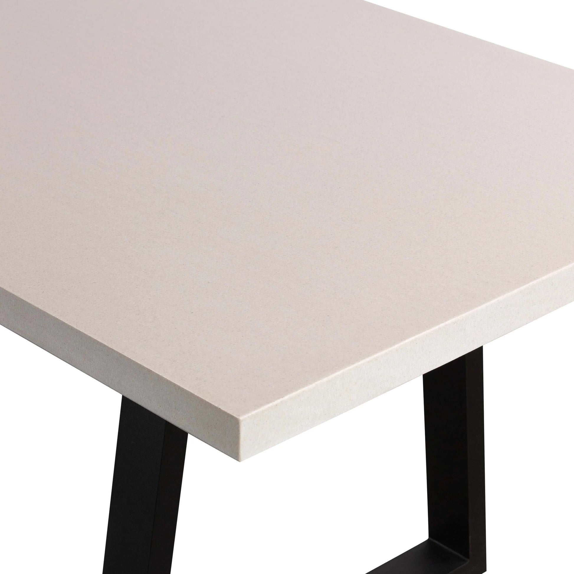 Amalfi Dining Table Beach Stone Top With Black Legs SUN REPUBLIC