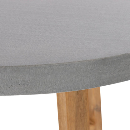 Amalfi Round Dining Table - Pebble Grey Stone