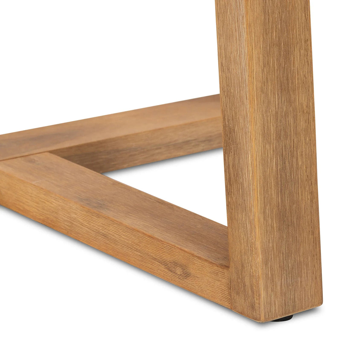 Amalfi Dining Table close up of timber acacia legs