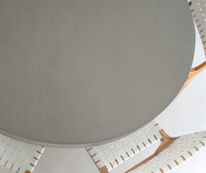 Amalfi Pebble Grey Stone 160cm Round Dining Table Elkstone 
