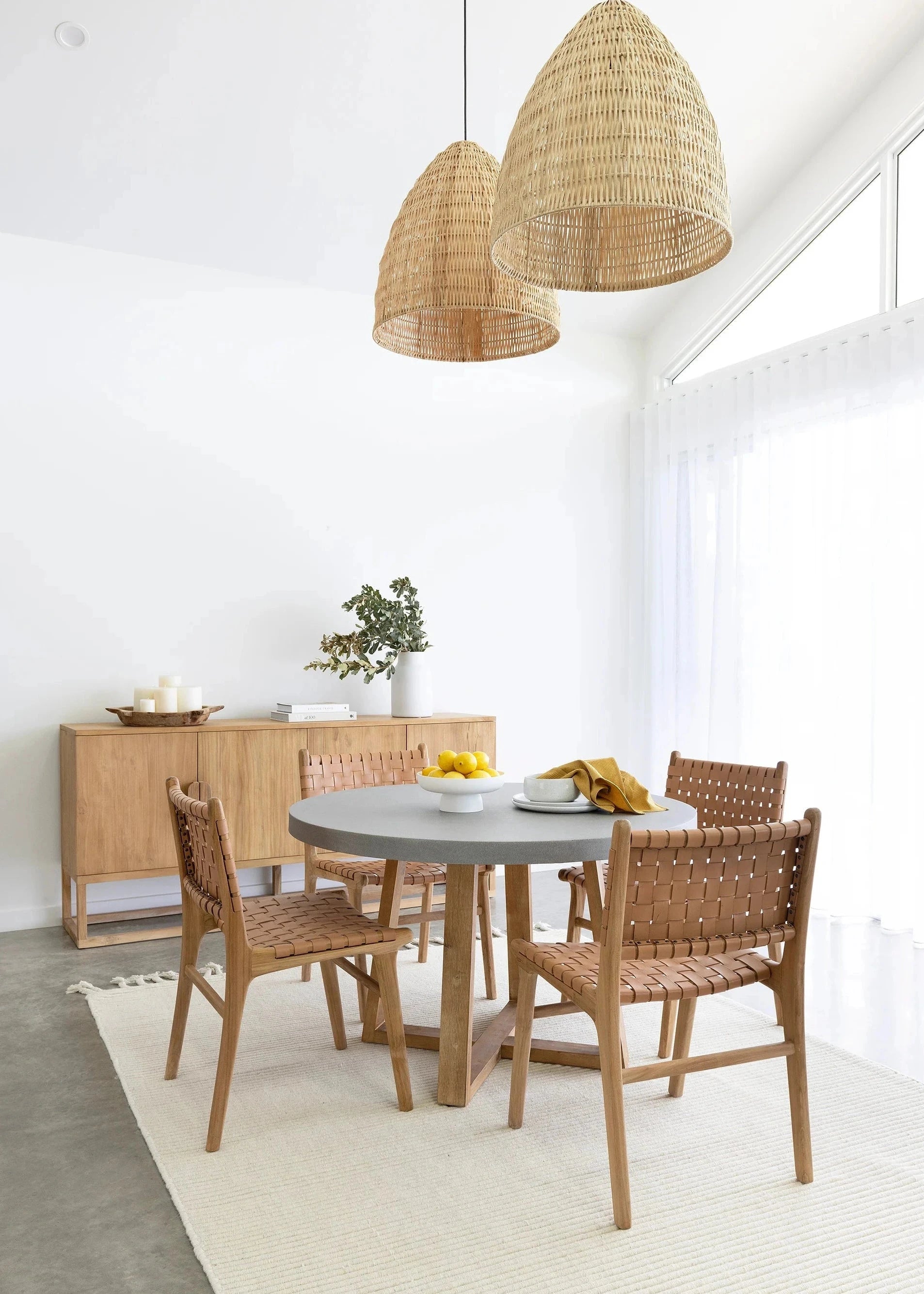 Amalfi Pebble Grey Stone Round Dining Table - 2 Sizes Elkstone 