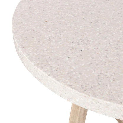 Amalfi Round Terrazzo Dining Table With Whitewash Timber Legs - 2 Sizes Sun Republic 