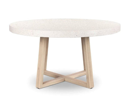 Amalfi Round Terrazzo Dining Table With Whitewash Timber Legs Sun Republic 
