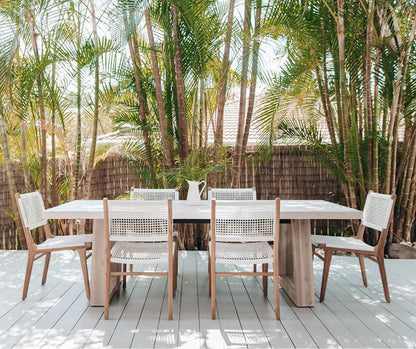 Amalfi Terrazzo Dining Table Wide Timber Leg Sun Republic 