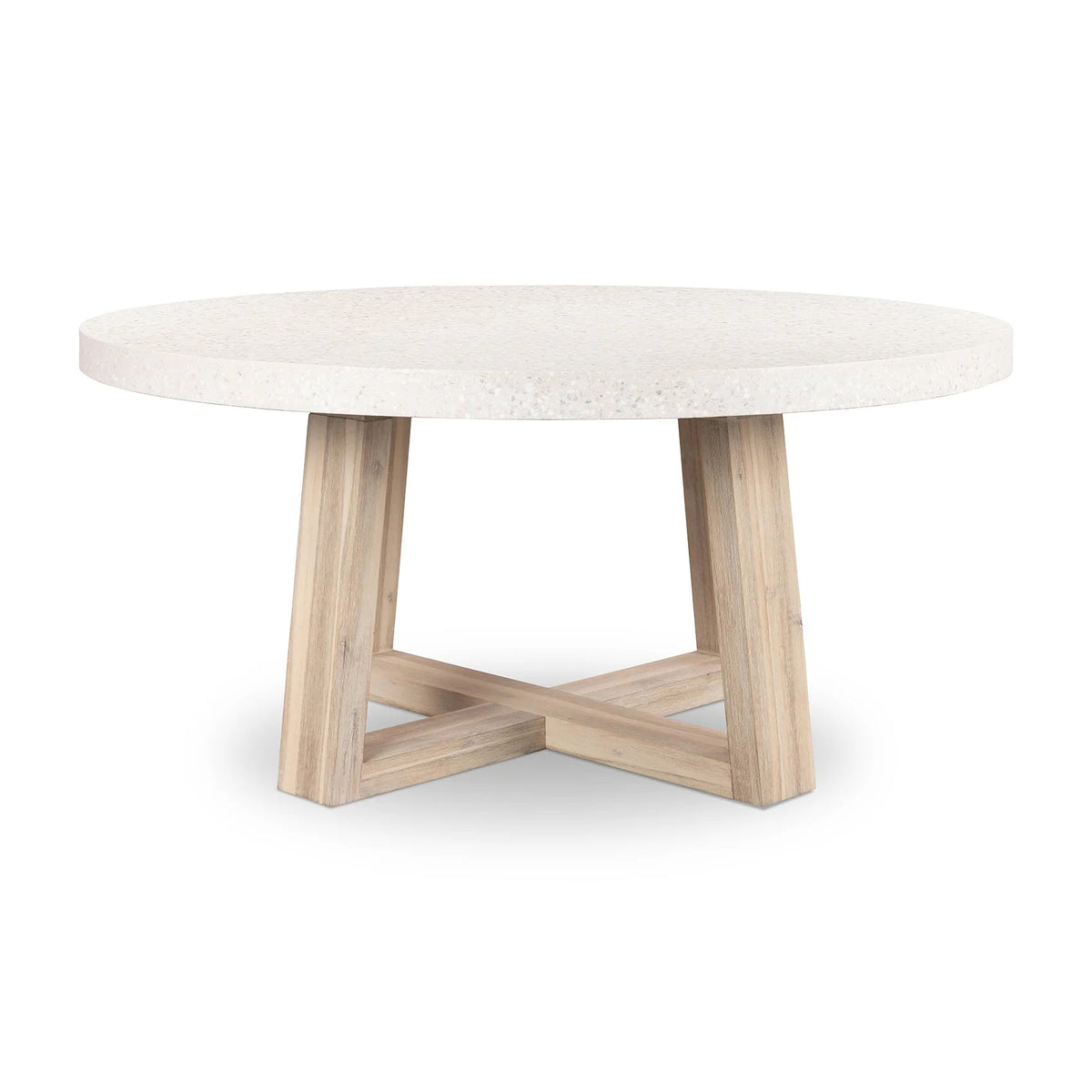 Amalfi Terrazzo Stone 160cm Round Dining Table (Wide Leg)