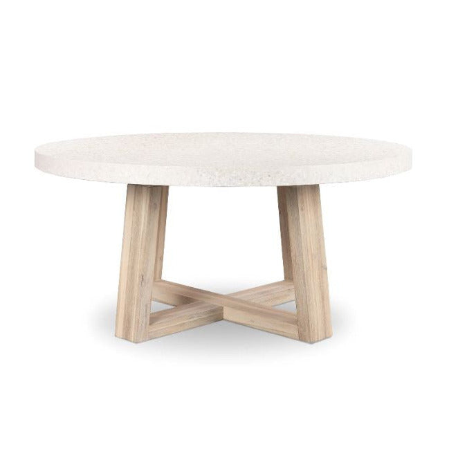 Amalfi Terrazzo Stone 160cm Round Dining Table (Wide Leg) 
