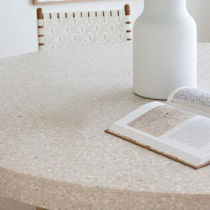 Amalfi Terrazzo Stone 160cm Round Dining Table (Wide Leg) Elkstone 