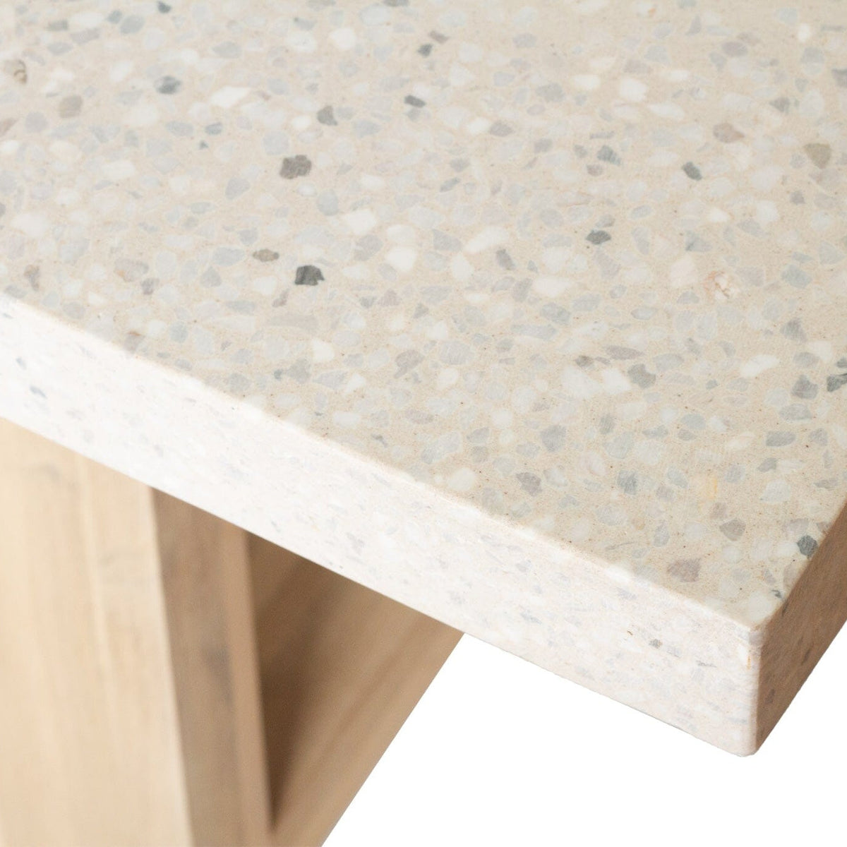 Amalfi Terrazzo Stone Bench Seat (Wide Leg) 