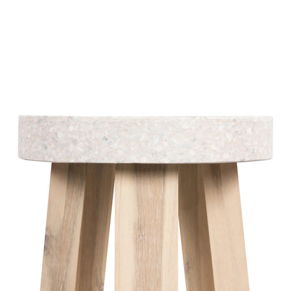 Amalfi Terrazzo Stone Round Stool 