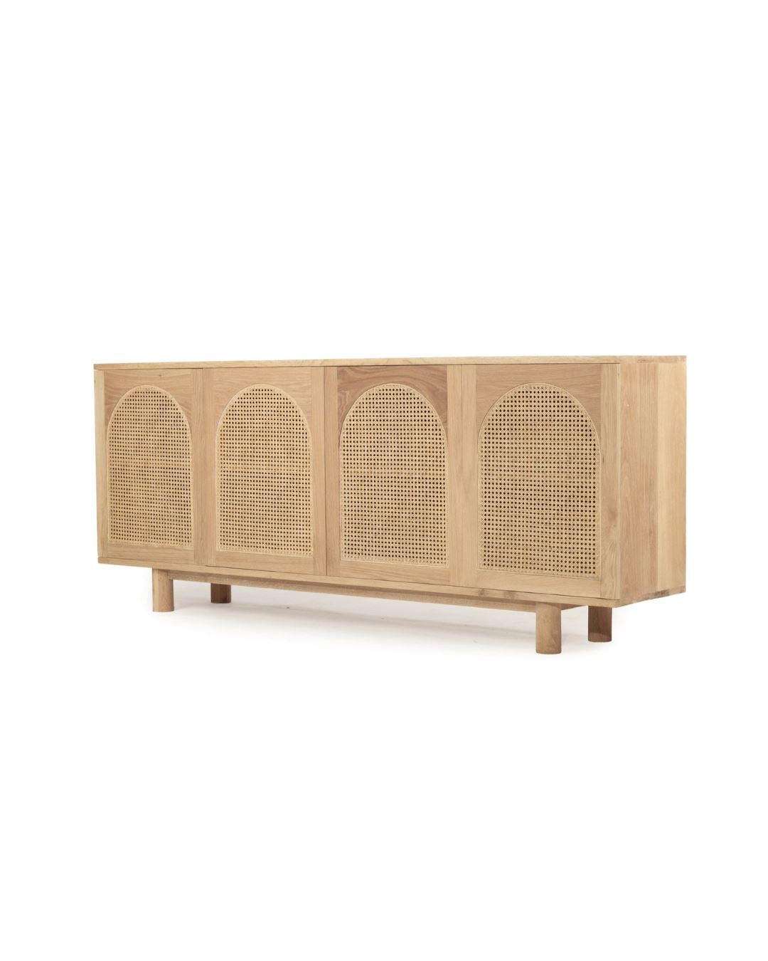 American Oak 4 Door Arched Door Sideboard | Hali Sun Republic 