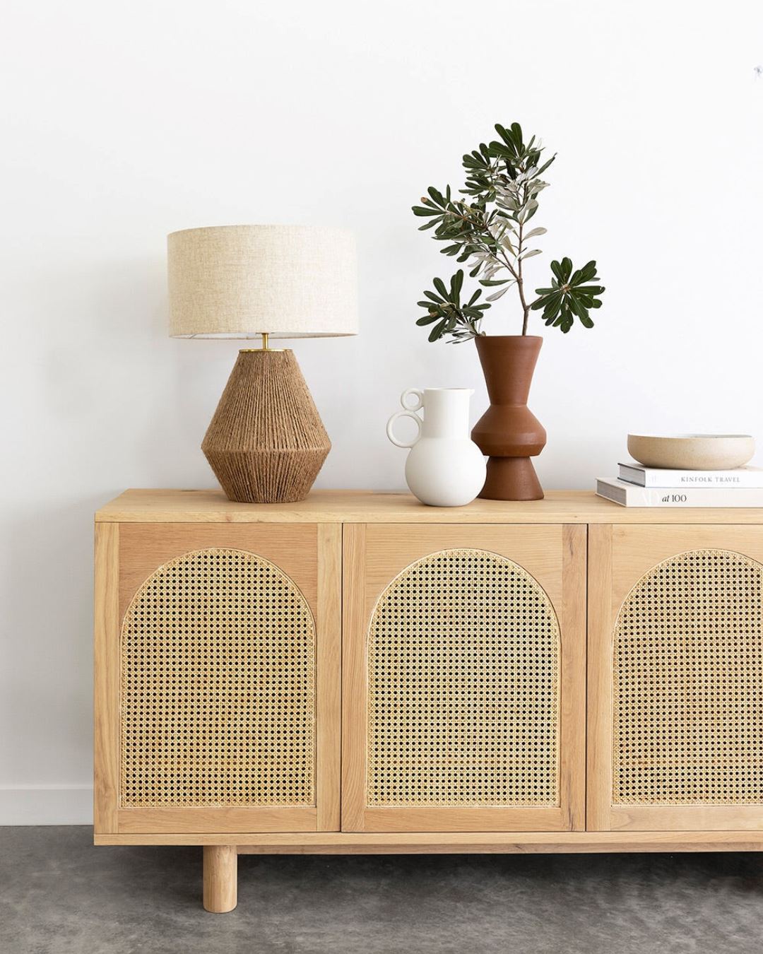 American Oak 4 Door Arched Door Sideboard | Hali Sun Republic 