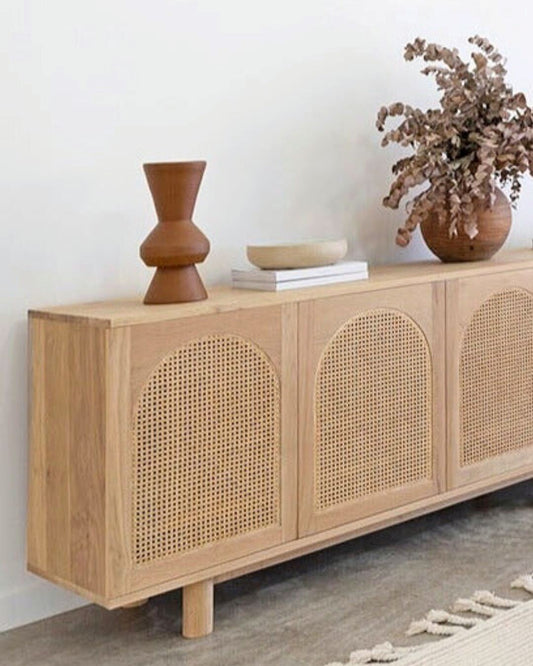 American Oak Arched Door Sideboard - Hali 2 Sizes Sun Republic 