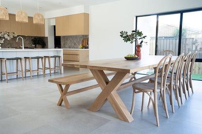 American Oak Dining Table - Esperance Sun Republic 