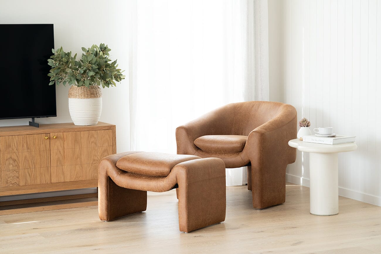 Amery Armchair – Cognac Leather Sun Republic 