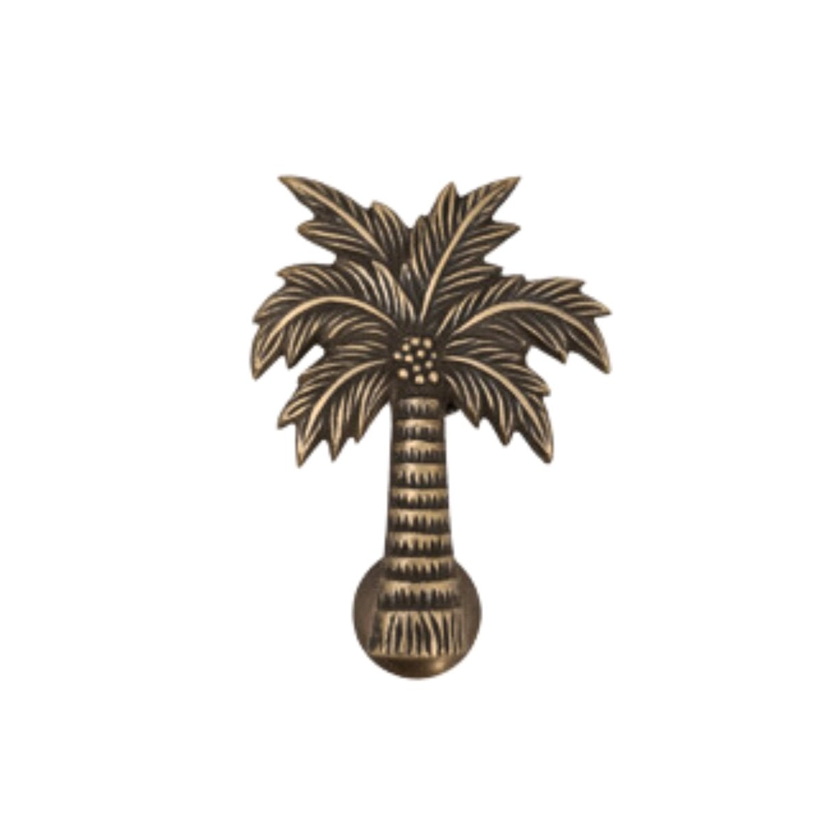 Antique Brass Coconut Palm Tree Door Knocker Sun Republic 