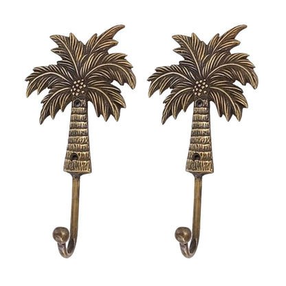 Antique Brass Coconut Palm Tree Hook - Large Sun Republic 