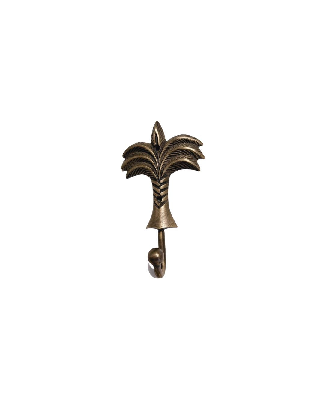 Antique Brass Palm Tree Wall Hook - Small Sun Republic 