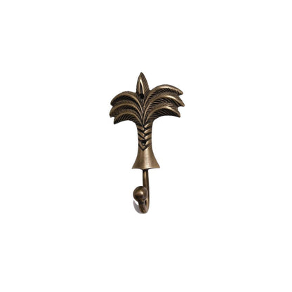 Antique Brass Palm Tree Wall Hook - Small Sun Republic 