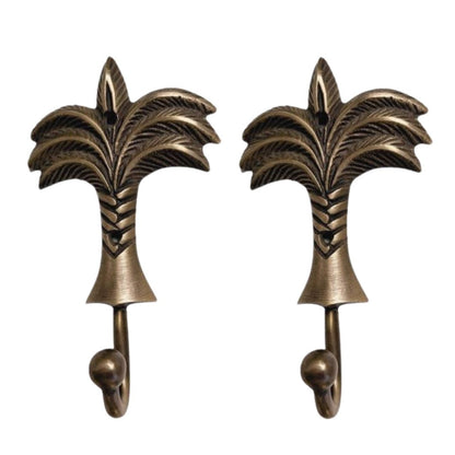 Antique Brass Palm Tree Wall Hook Sun Republic 
