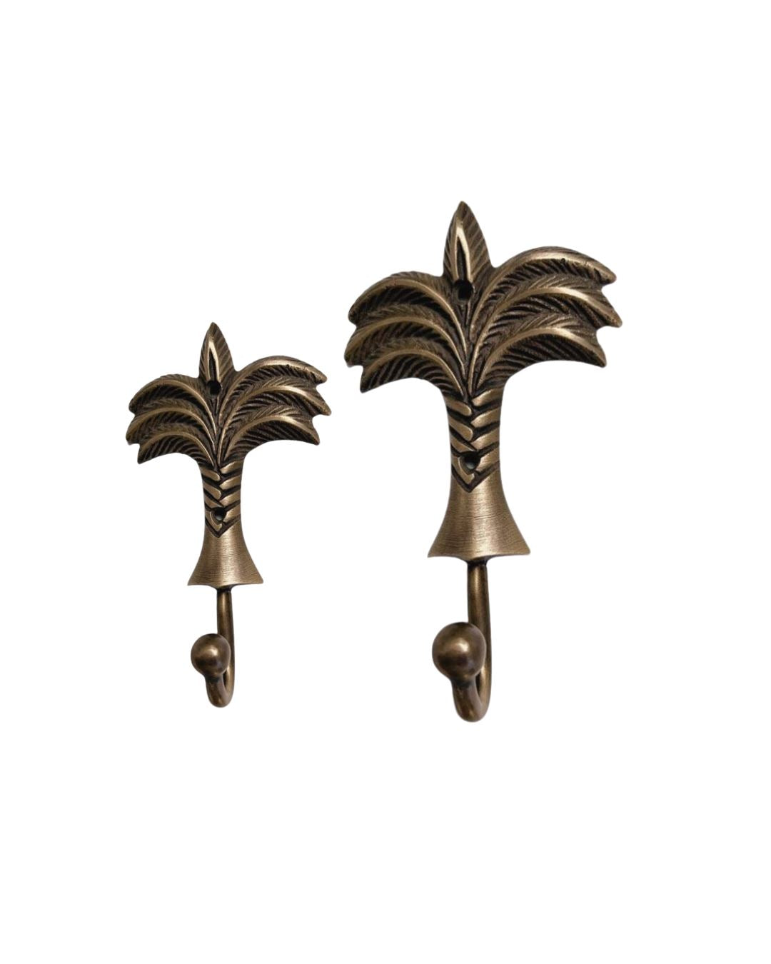 Antique Brass Palm Tree Wall Hook Sun Republic 