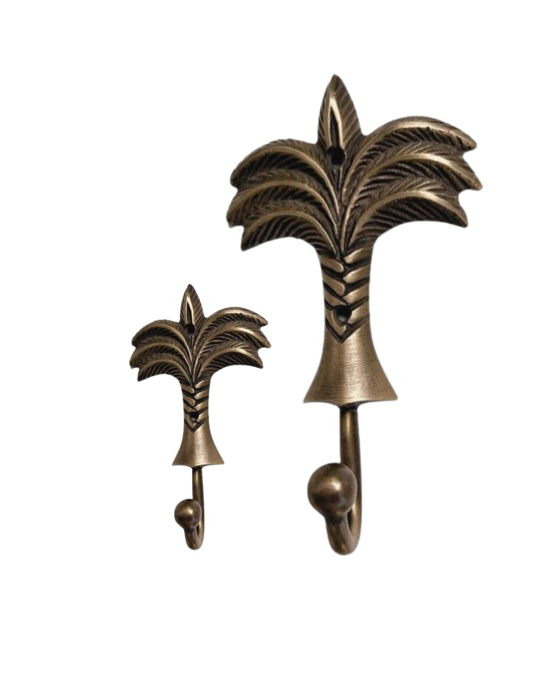 Antique Brass Palm Tree Wall Hook Sun Republic 