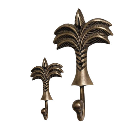 Antique Brass Palm Tree Wall Hook Sun Republic 