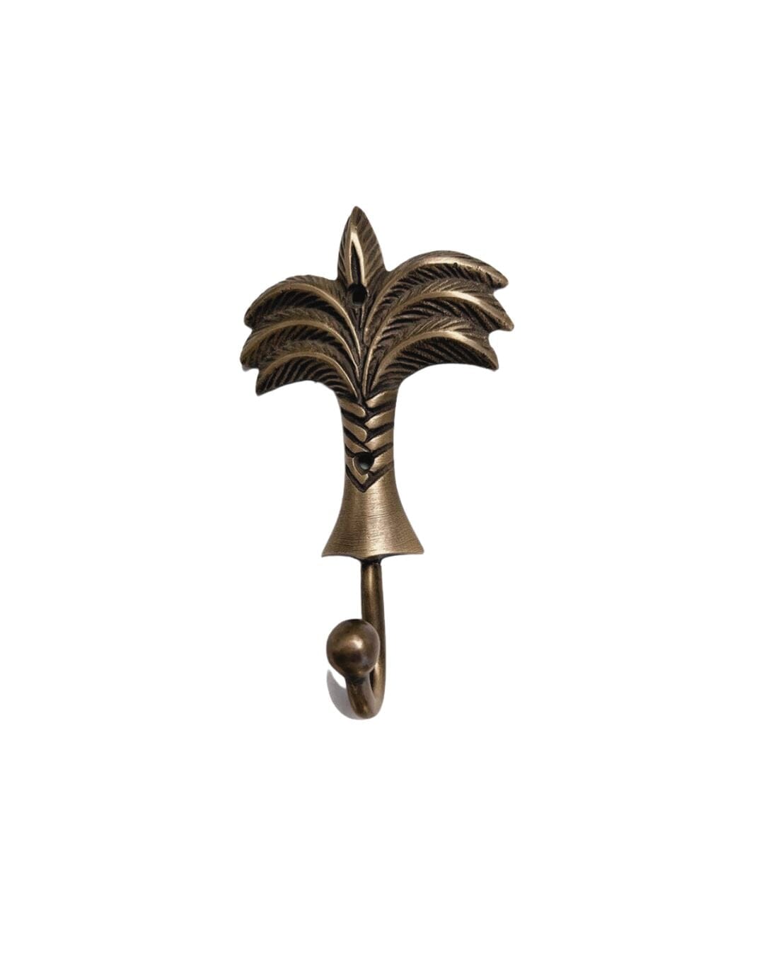 Antique Brass Palm Tree Wall Hook Sun Republic 