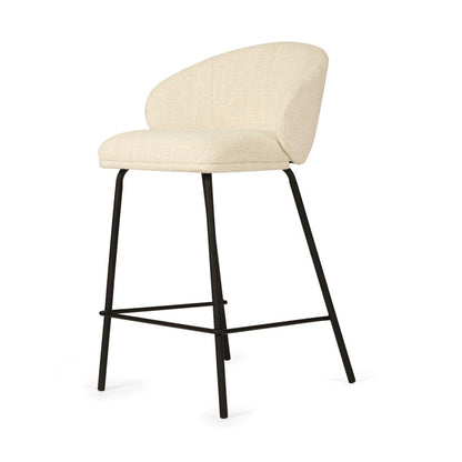 Aster Counter Stool - Natural Upholstery with Black Legs Sun Republic 