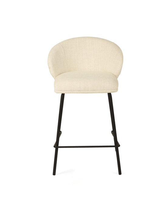 Aster Counter Stool - Natural Upholstery with Black Legs Sun Republic 