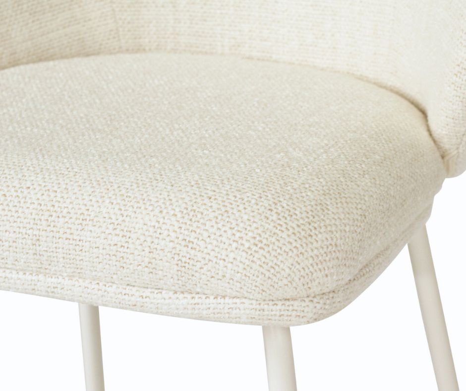 Aster Counter Stool - Natural Upholstery with White Legs Sun Republic 