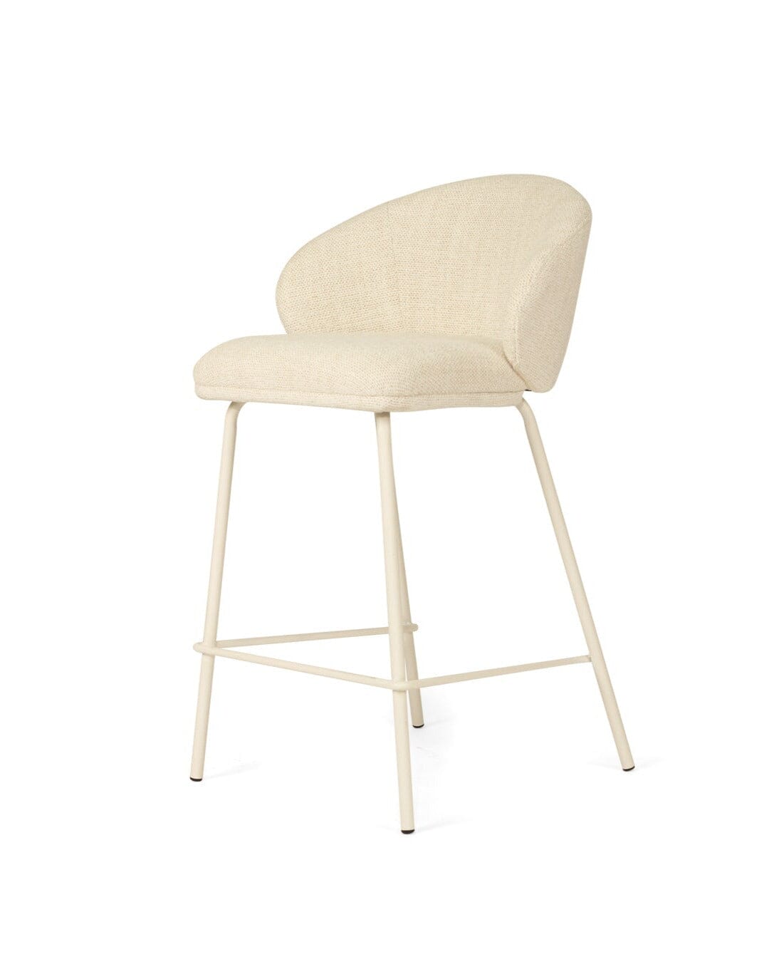 Aster Counter Stool - Natural Upholstery with White Legs Sun Republic 