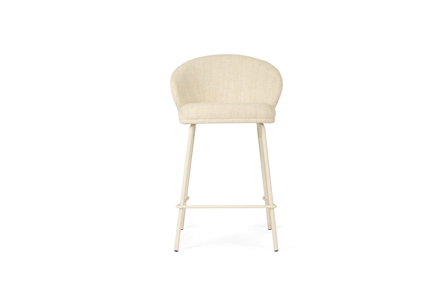 Aster Counter Stool - Natural Upholstery with White Legs Sun Republic 