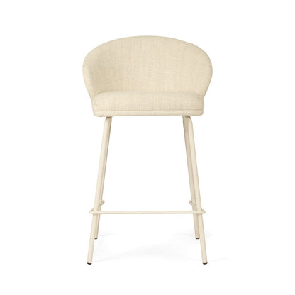 Aster Counter Stool - Natural Upholstery with White Legs Sun Republic 