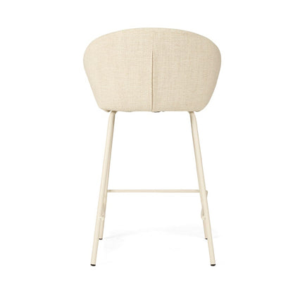Aster Counter Stool - Natural Upholstery with White Legs Sun Republic 