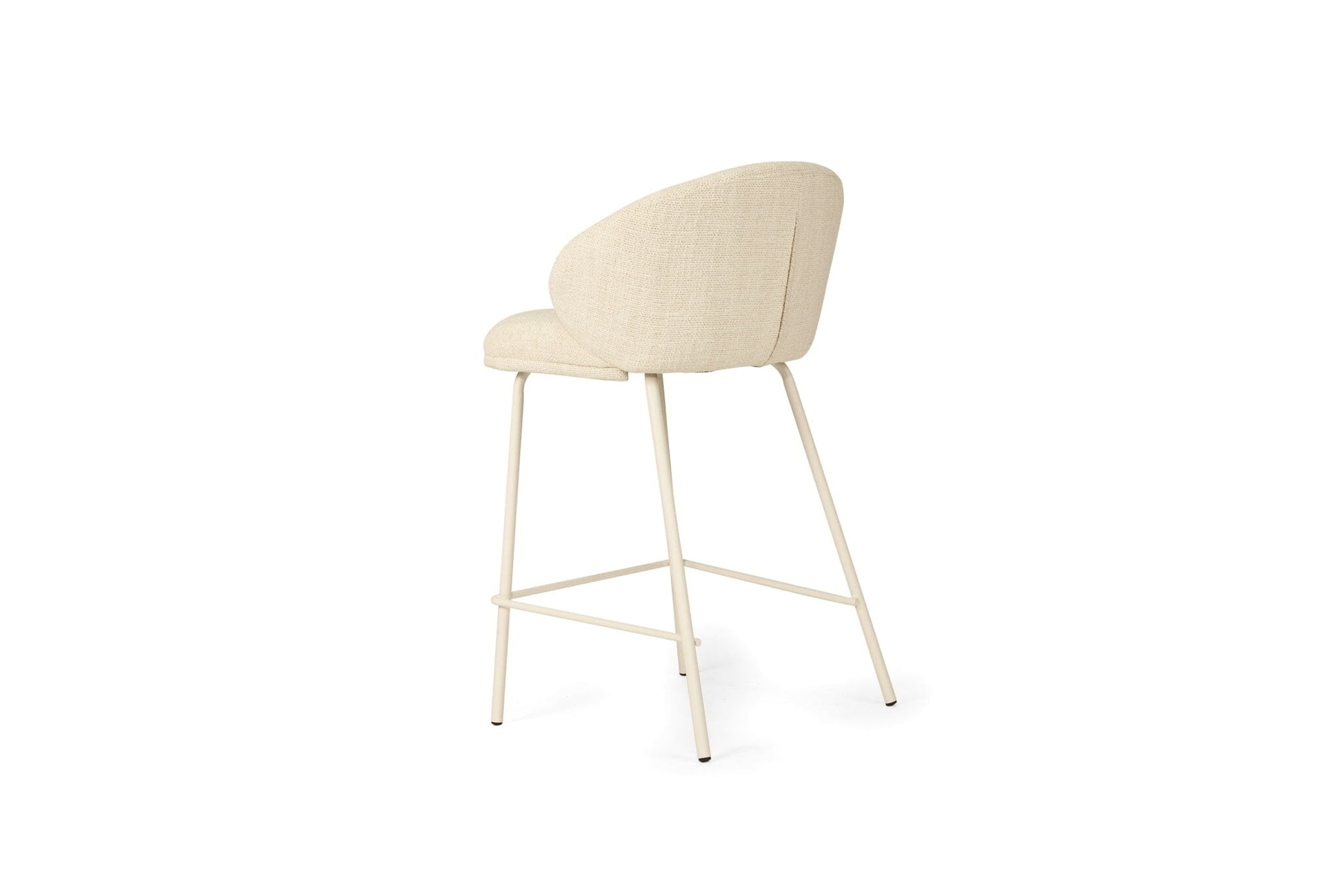 Aster Counter Stool - Natural Upholstery with White Legs Sun Republic 
