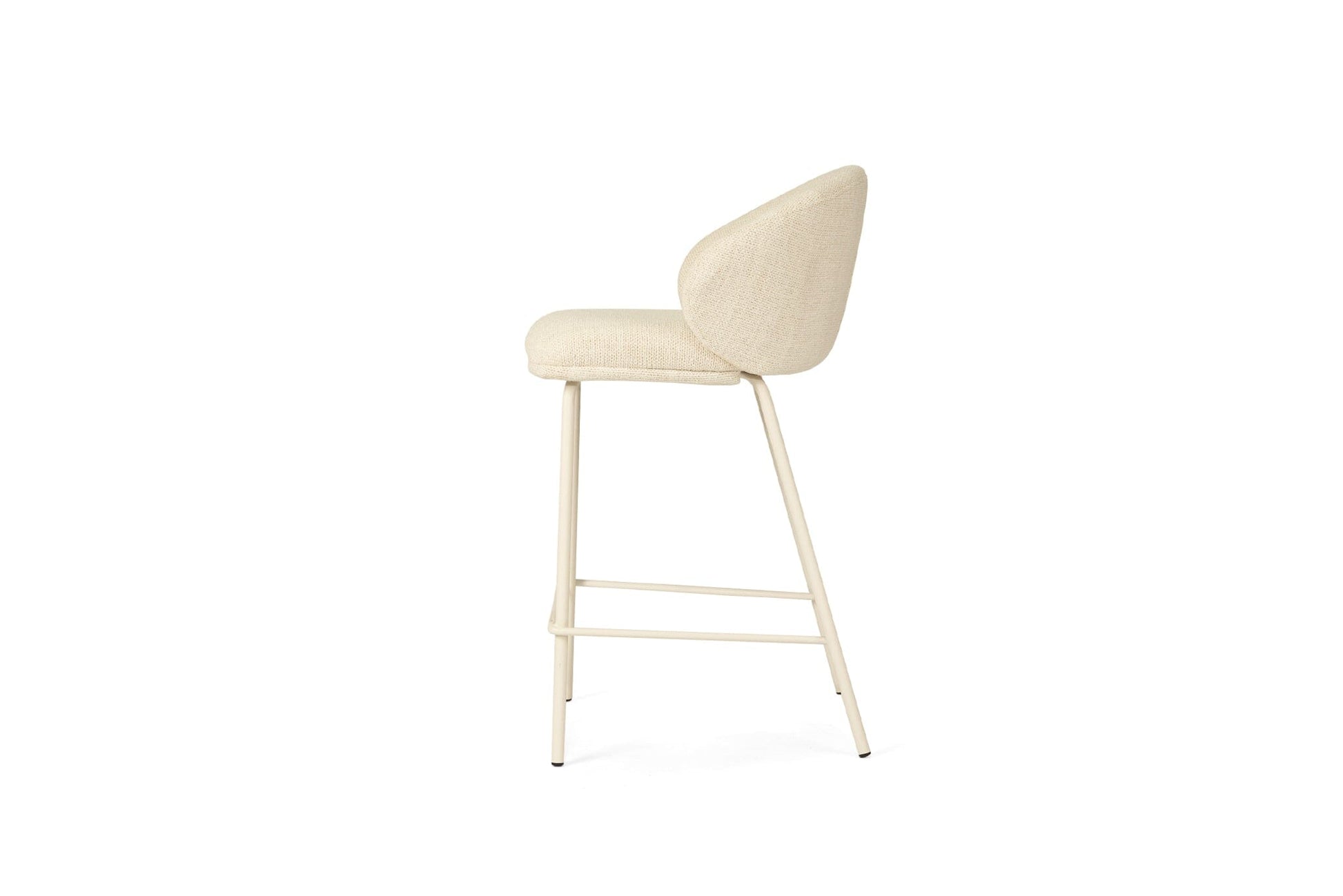 Aster Counter Stool - Natural Upholstery with White Legs Sun Republic 
