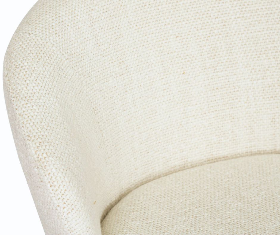 Aster Counter Stool - Natural Upholstery with White Legs Sun Republic 