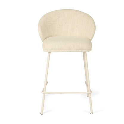 Aster Counter Stool - Natural Upholstery with White Legs Sun Republic 