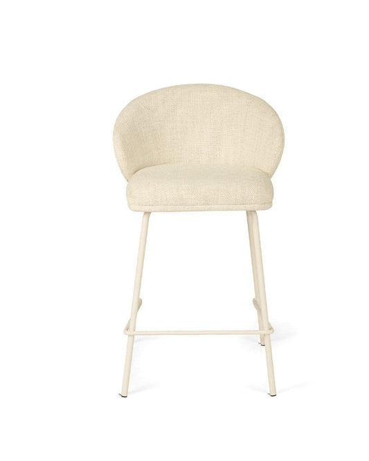 Aster Counter Stool - Natural Upholstery with White Legs Sun Republic 