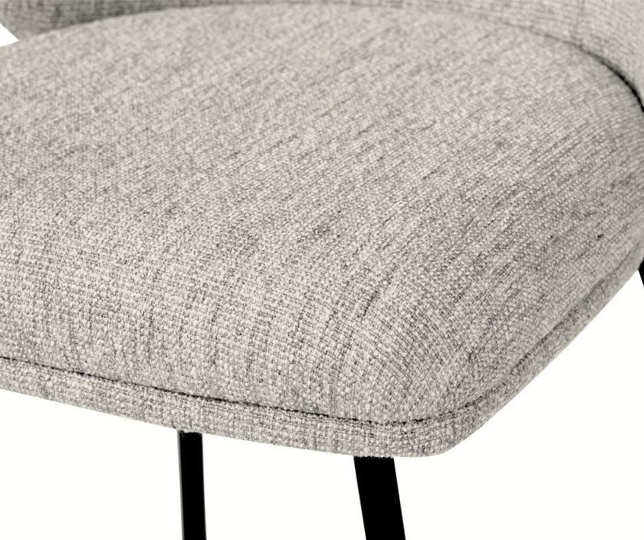 Aster Counter Stool - Pebble Upholstery with Black Legs Sun Republic 