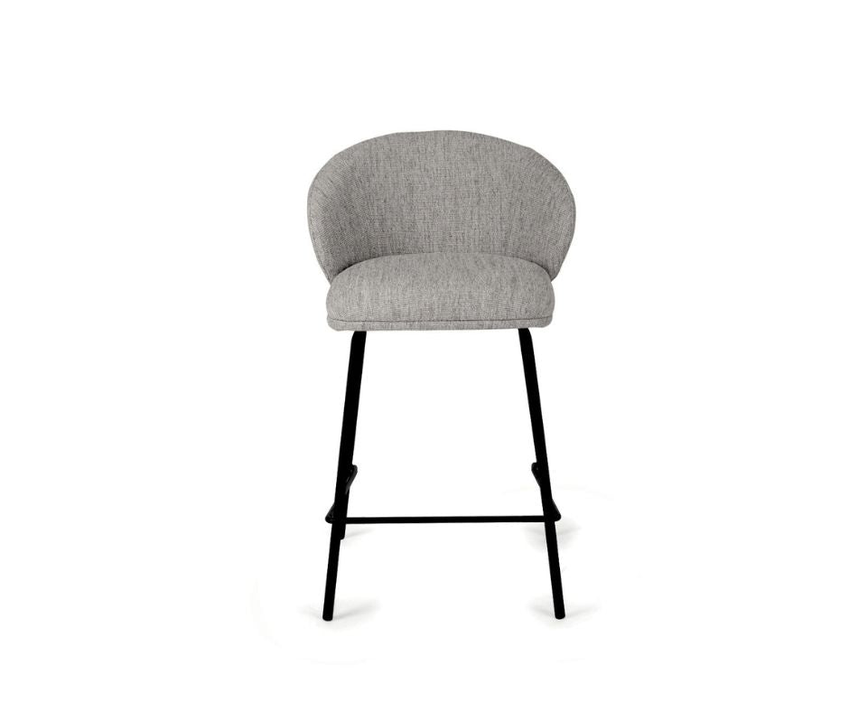 Aster Counter Stool - Pebble Upholstery with Black Legs Sun Republic 
