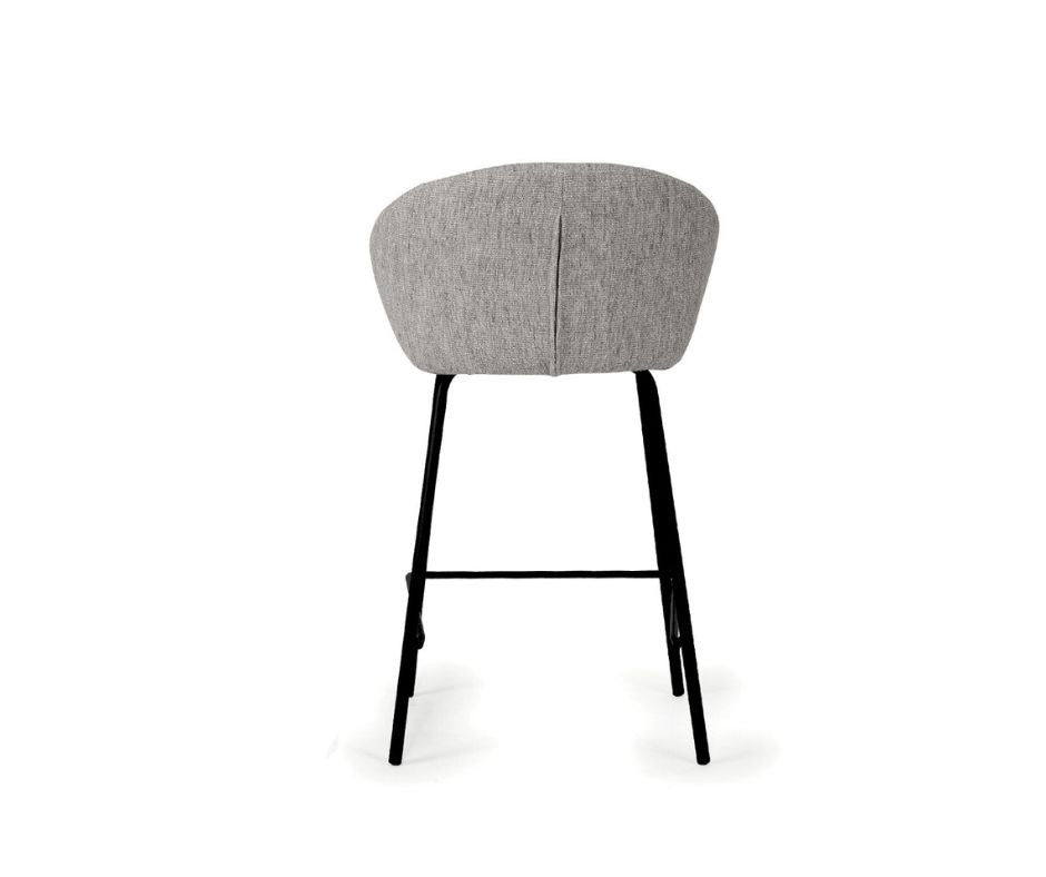 Aster Counter Stool - Pebble Upholstery with Black Legs Sun Republic 