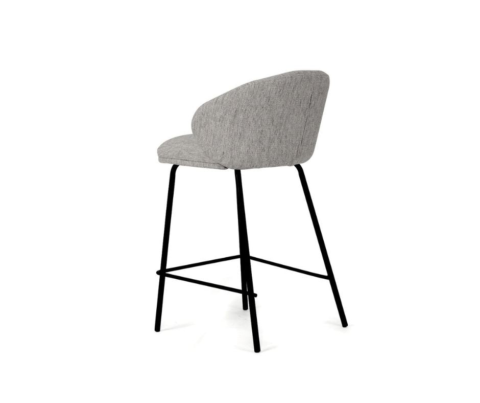 Aster Counter Stool - Pebble Upholstery with Black Legs Sun Republic 