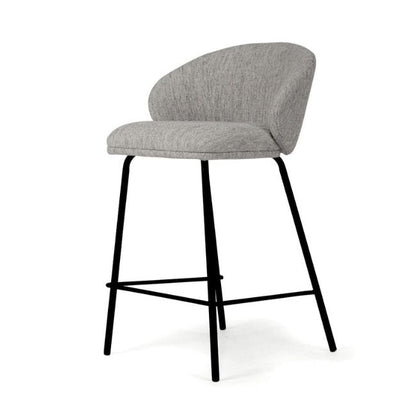Aster Counter Stool - Pebble Upholstery with Black Legs Sun Republic 