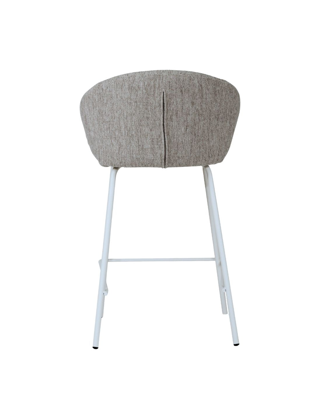Aster Counter Stool - Pebble Upholstery with White Legs Sun Republic 