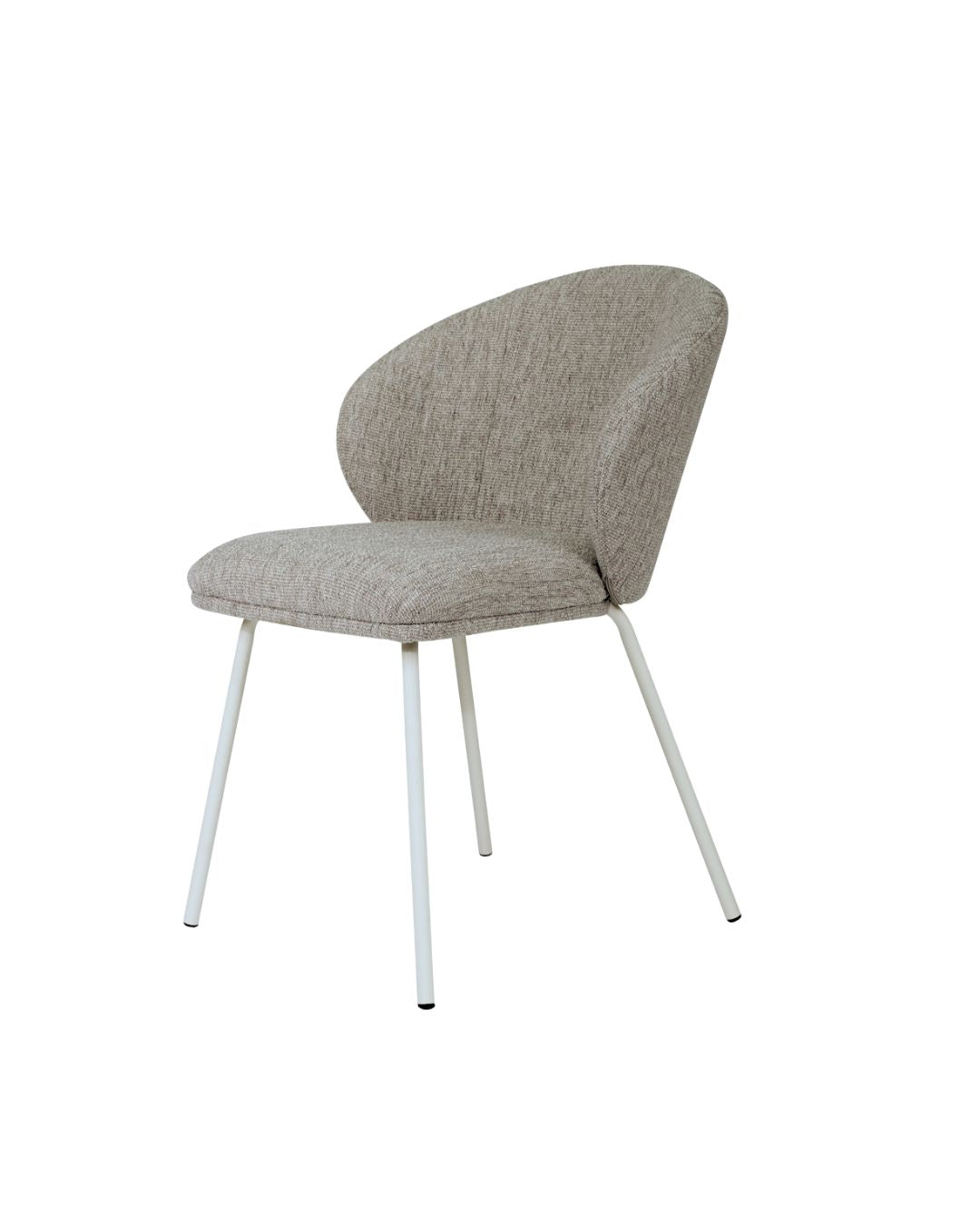 Aster Dining Chair – Pebble Upholstery with White Legs Sun Republic 